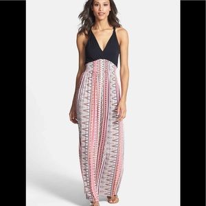 Color block maxi dress